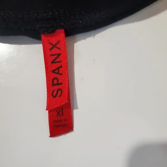 Spanx Ready To Wow Black Faux Leather Riding Leggings Womens Size XL Shapewear - Picture 9 of 13